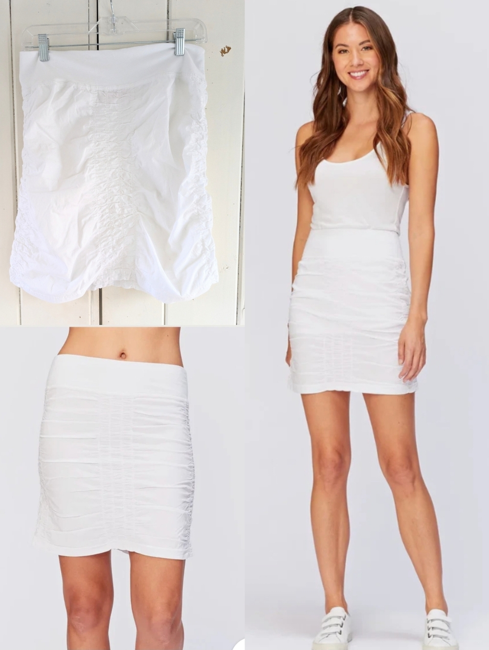 XCVI/Wearables Ruched Trace Skirt sz M